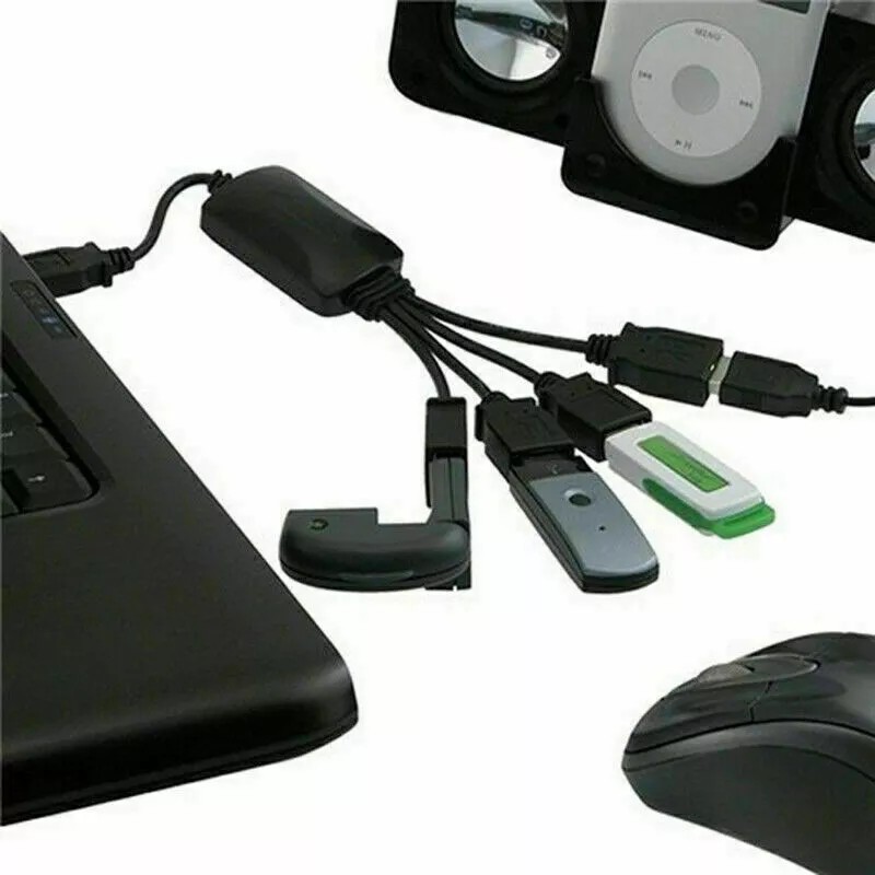 Unbranded 4 Port USB 2.0 High Speed Hub Octopus Splitter