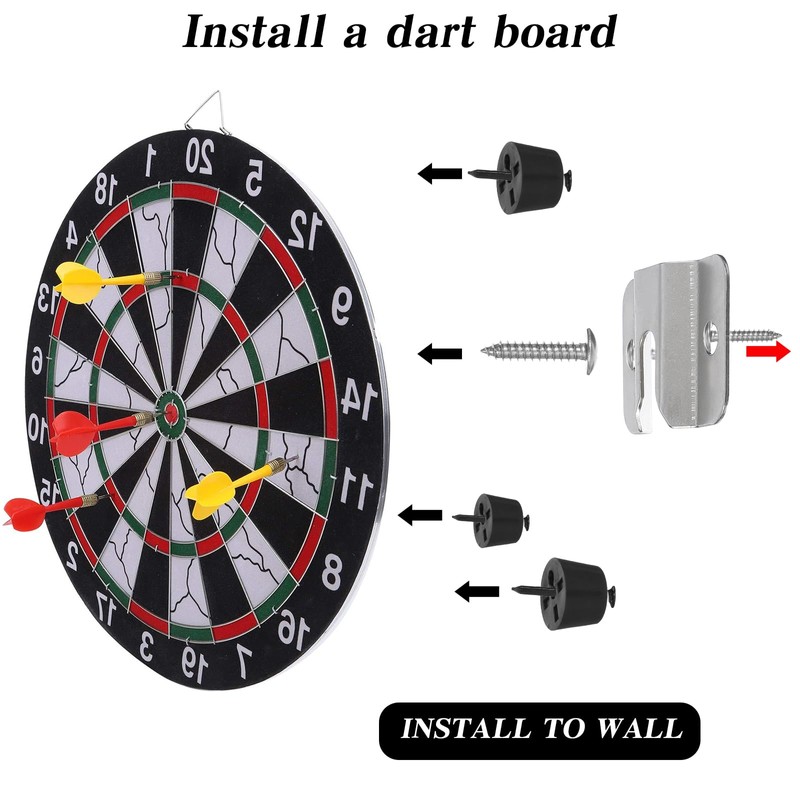 Portable Dartboard Mounting Bracket Kit, Darts Holder Wall Mount Includes