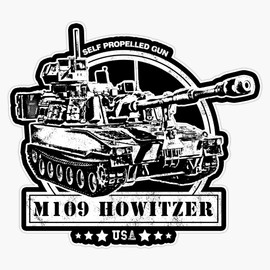 HOF Trading M109 Self Propelled Howitzer Vinyl Sticker Waterproof Decal Laptop Wall Window Bumper Sticker 5"