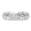 Zap Impex Engraved Silver Brass Bowl Tray and Spoon Set