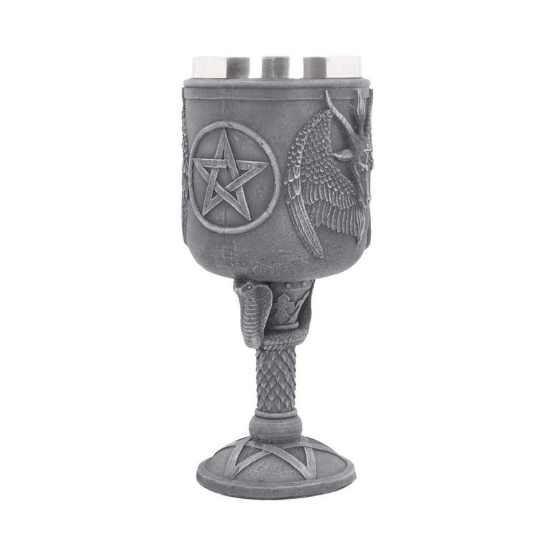 Nemesis Now Baphomet's Thirst Goblet 27cm Black, Resin w/Stainless Steel