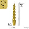 Metallic Twisted Candle Tapered Candlesicks - 7.5Inch Short Candle Sticks