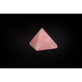 L PEDRA & CRYSTAL Gemstone Pyramid – Decorative Crystal Stone for Desk, Meditation Space, or Shelf Display | Handcrafted Polished Gem Pyramid for Home Decor | 3x3x3 Cm (Rose Quartz Pyramid)