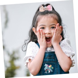 Mikinona Bow Hair Clips for Sparkly Glittery Hair Accessories Comfortable Fit for Fine Hair for Princess Parties and Everyday Wear Gradient