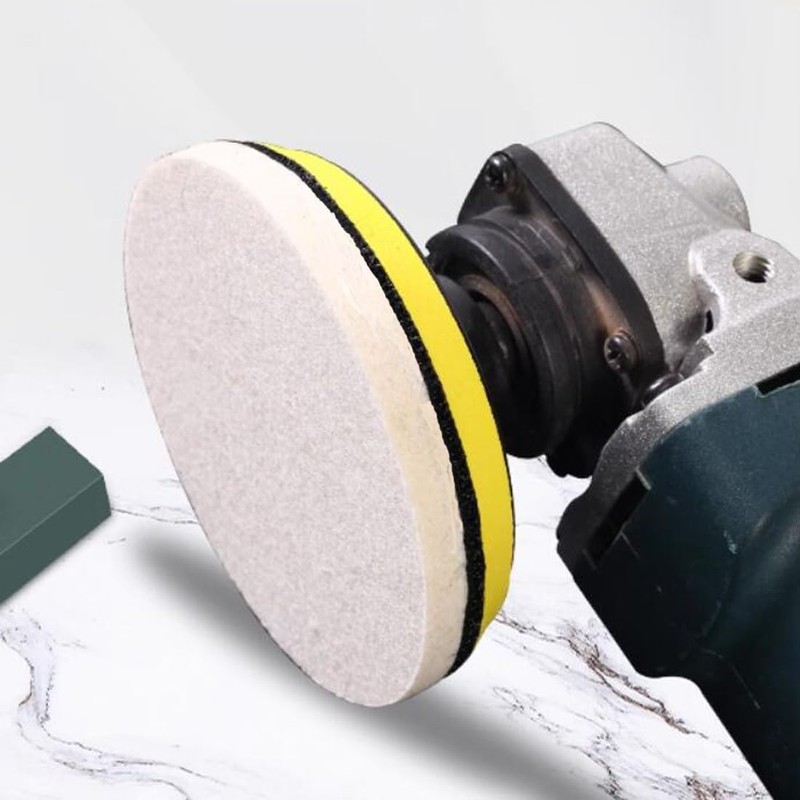 JUNLIXN 6" Wool Flet Polishing Pads, 5pcs Wool Felt Buffing