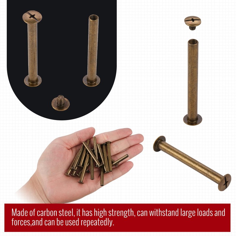 Chicago Binding Screws - 5mm x 45mm Binding Posts -