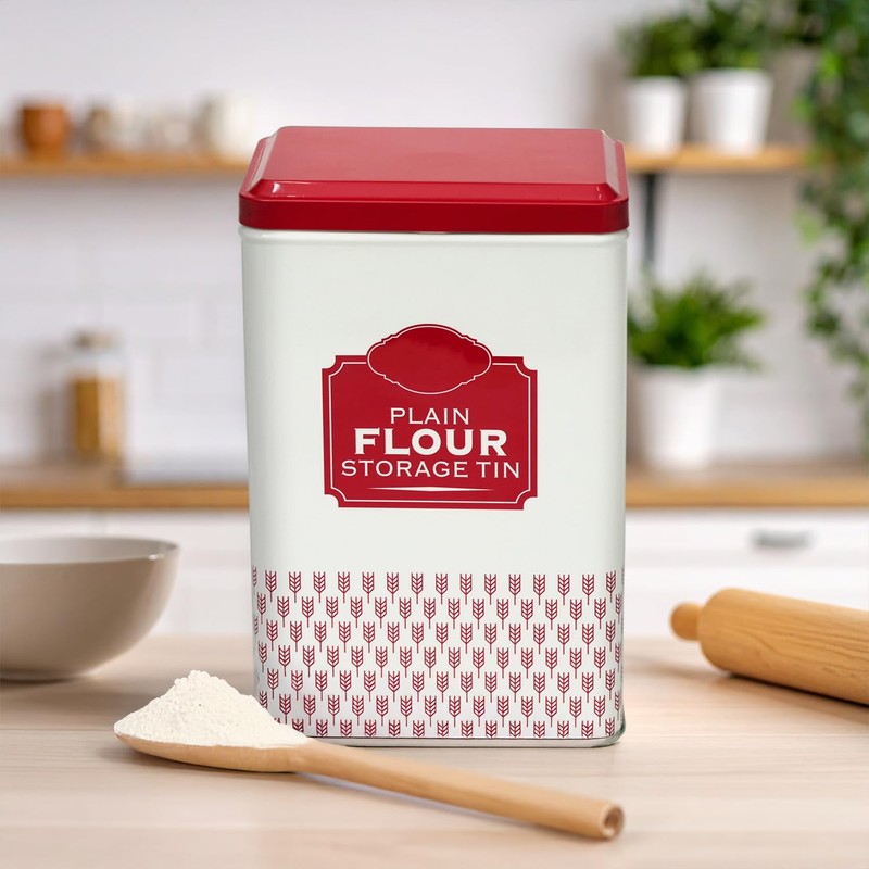 Flour Storage Containers | Self Raising Flour Tin with Lid