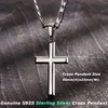 Thunaraz 925 Sterling Silver Cross Necklace for Men Women |