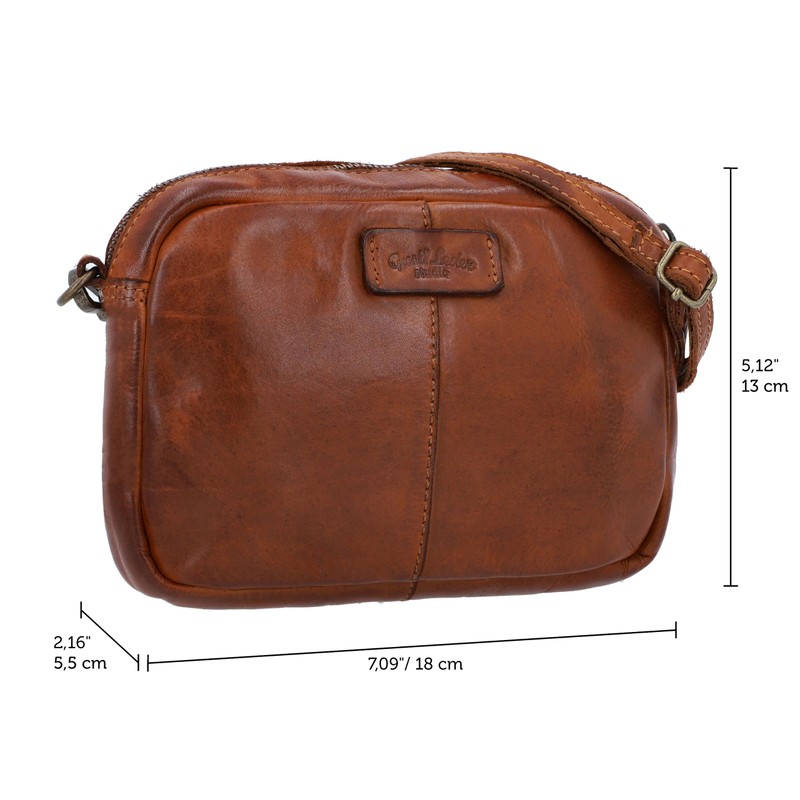 Gusti Dominic Women's Leather Handbag Vintage Brown Leather, brown