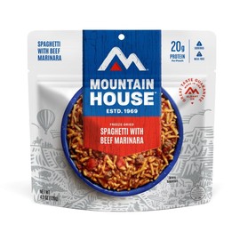 Mountain House Spaghetti with Beef Marinara Freeze Dried Backpacking & Camping Food |6-Pack