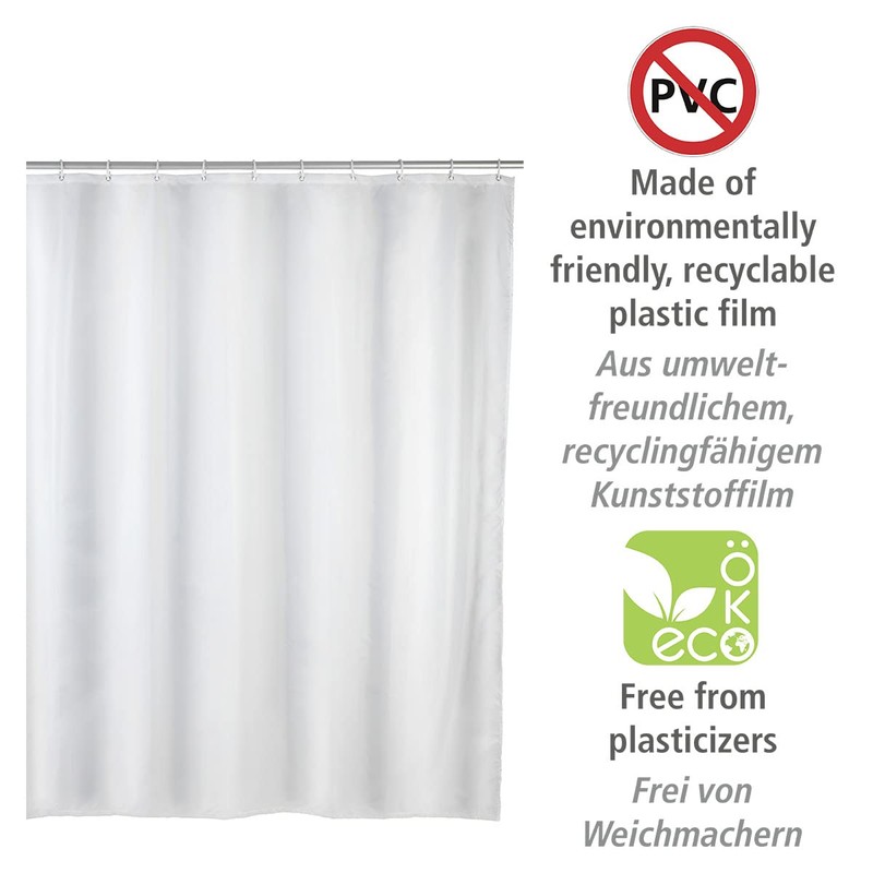 Wenko Shower Curtain 120x200 white, PEVA
