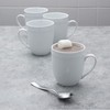 Everyday White Beaded Set of 4 Mugs, 14 ounce