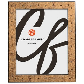 Craig Frames Rivet, 16x20 Picture Frame, Tarnished Gold