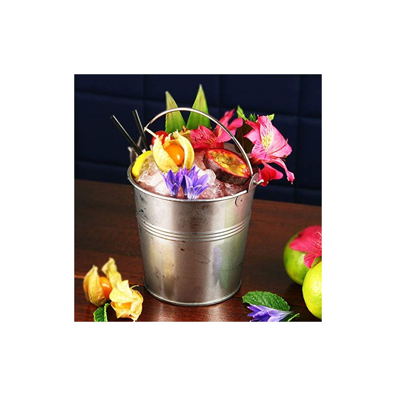 Genware Stainless Steel Serving Bucket 12cm | Mini Bucket, Metal