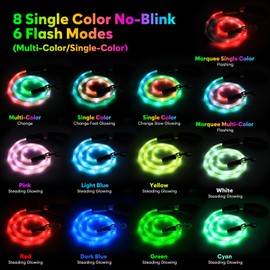 YFbrite 7Ft Light up Dog Leash with 15 Flashing Modes