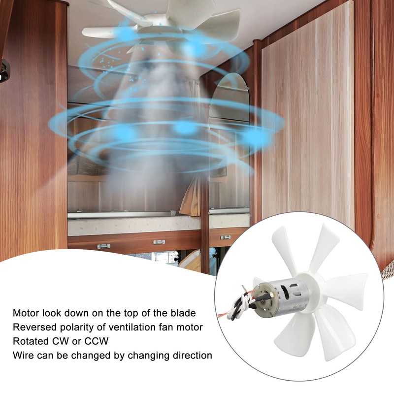 RV Vent Fan Blade Replacement 6in Bathroom Roof Exhaust with