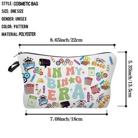 Livel lhood Funny Player Gift Lucky Makeup Bag Cute Small Makeup Organizer Bag Travel Toiletry Zipper Pouch Bin Era Cosmetic Bag Gift for Women Girls