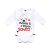 MEA BABY Unisex Baby Wrap Bodysuit with Saying Mamas &