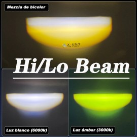 2 Faros De Lupa Doble Color Spot Luz Exploradoras Auto Moto Set-s29