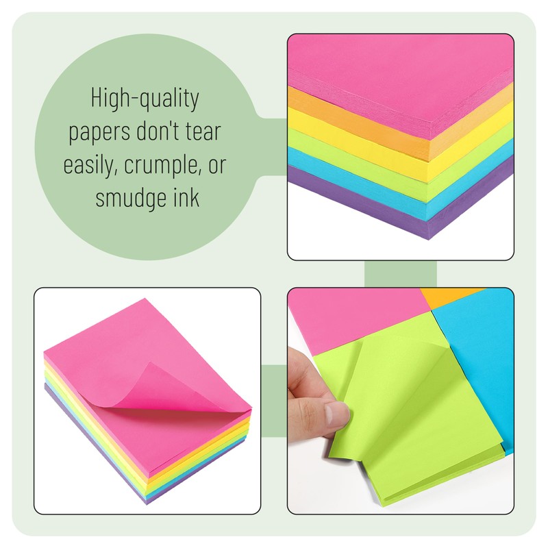 Mr. Pen- Sticky Notes, 3"x4", 6 Pads, 360 Sheets, Multicolor,