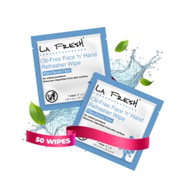 La Fresh Eco Beauty Oil Free Highly Natural Face Cleansing Wipes, individually sealed wrapper, Japanese Yuzu Scent - Pack of 50