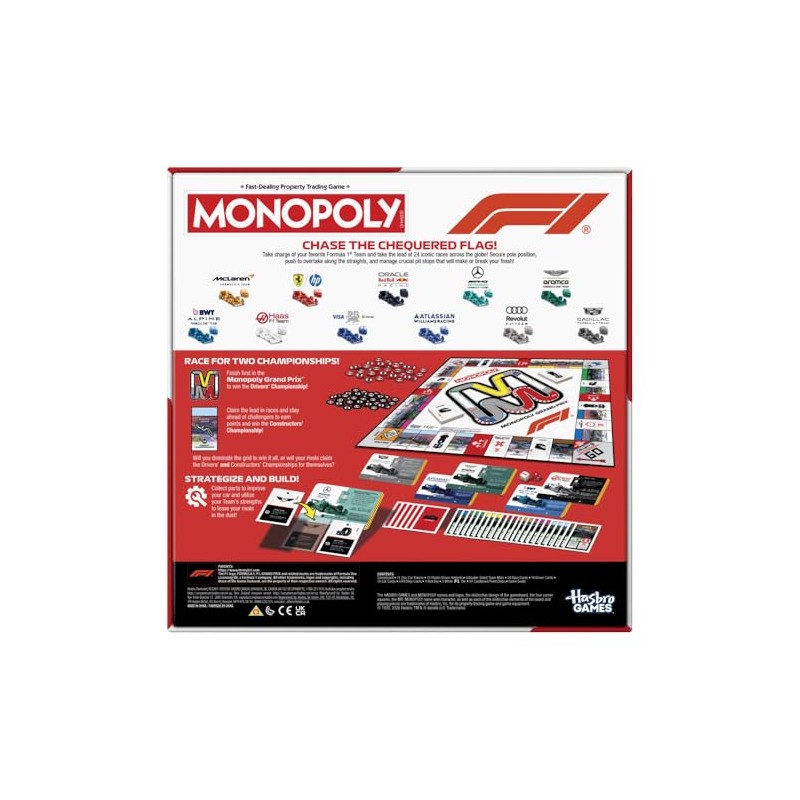 Hasbro Games Juego de Mesa Monopoly Edición F1