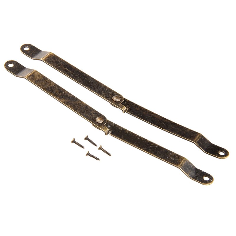 dophee 4Pcs Antique Bronze Rotatable Folding Lid Support Stay Hinges