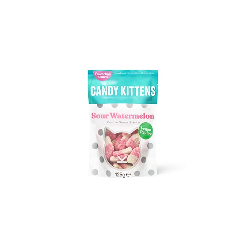 Candy Kittens Sour Watermelon Gourmet Sweets Bag 140g (Pack of