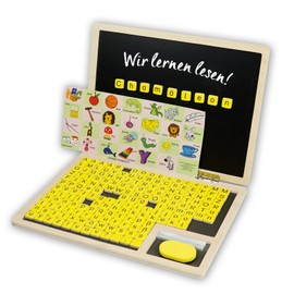 TimeTEX Wooden Magnetic Folding Reading Computer - Learning to Read