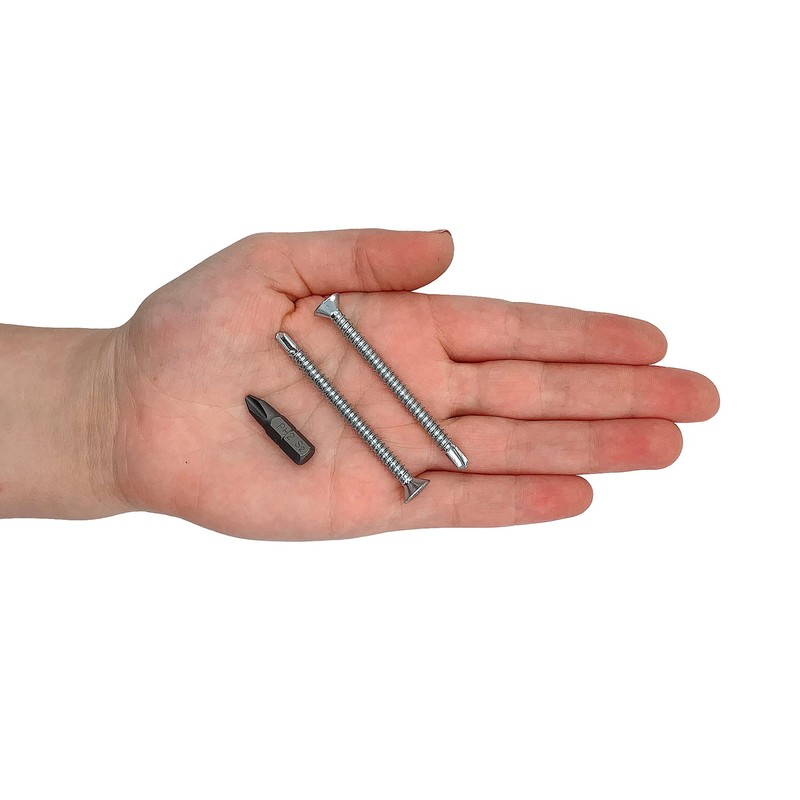 Pack of 50 DIN 7504 P Galvanised Steel 4.8 x