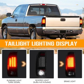 LED Tail Lights Assembly for Ford F150 1997-2003, F250 Light Duty (7 Lug Nut) 1997-1999, F250 F350 F450 F550 Super Duty 1999-2007,Only Fits Styleside/Fleetside Models