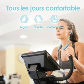 Xmenha Audio Headphones, Neckband Bluetooth 5.2 Magnetic Design Waterproof In-Ear Headphones for Running, HD Stereo Sound, Bluetooth Headphones, Sports, TF Card Not Included