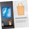 KICHOUSE Hanging Storage Basket Woven Wall-Mounted Kitchen Organizers and Storage