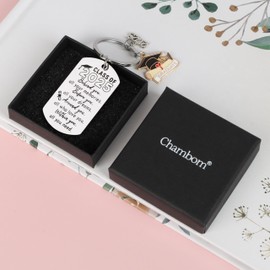 Chambom 2025 Graduation Gifts for Him Her - Class of 2025 Graduation Keychain, Inspirational Gifts for College Middle High School Student Boys Girls