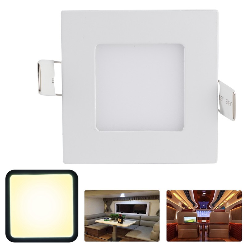 Ceiling Light 12V 3W Interior Roof Square Lamp for Marine
