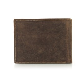 GREEN DEED Genuine Leather Men's Wallet - Large Leather Wallet - Wallet with Coin Compartment - Tri-Fold Wallet Men, Fallow Deer