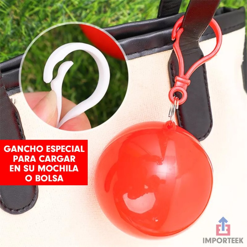 Importeek 3pz Capa Impermeable Lluvia Agua Bolsillo Portatil Llavero