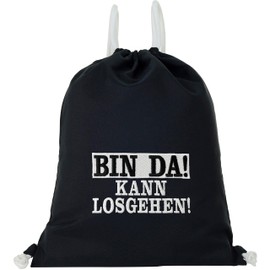 EXPRESS-STICKEREI Gym Bag Funny Saying | Bag Black Waterproof Sports Bag Gym Bag Backpack Funny Bag Women Men Bag Backpack Bag Funny Sports Bag, Bin Da! Get started! - Gym bag