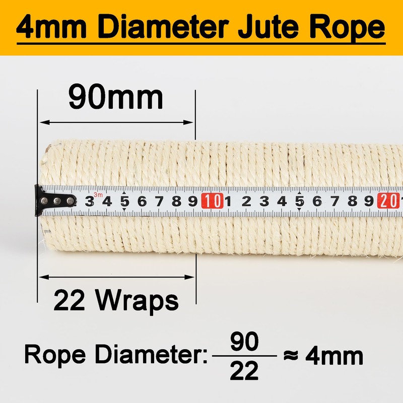 NEUMIHARO 6.8cm 2.7in Diameter Cat Tree Scratching Post Replacement Sisal