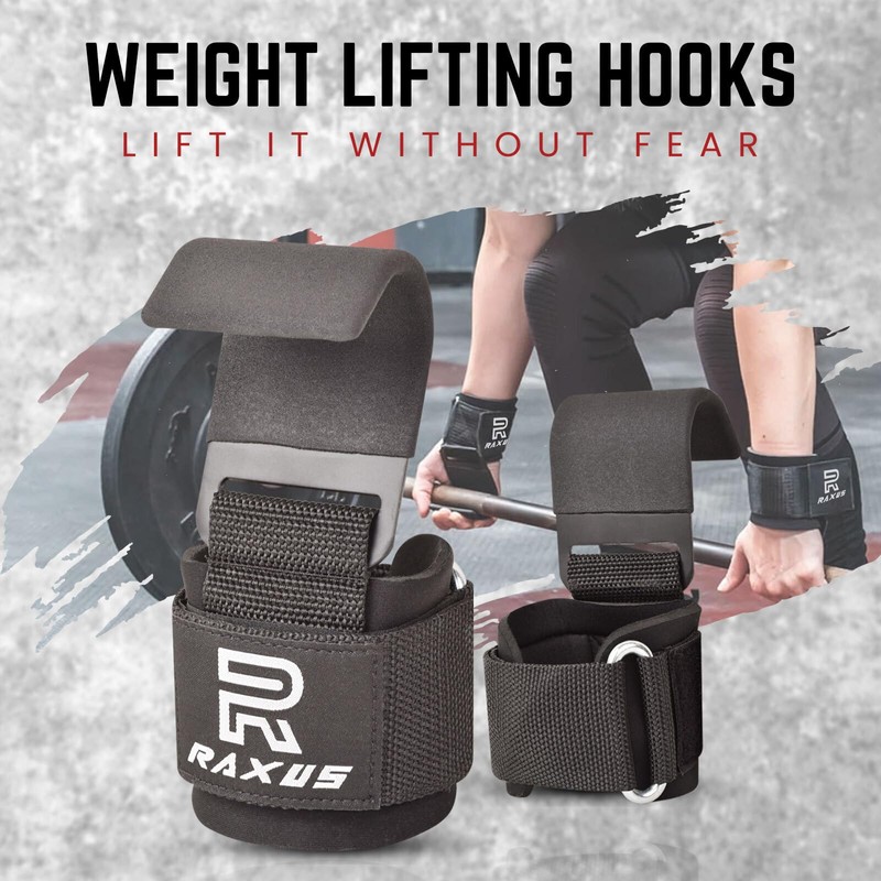 8mm Thick Padded Neoprene Grip Barbell Hooks - Secure your