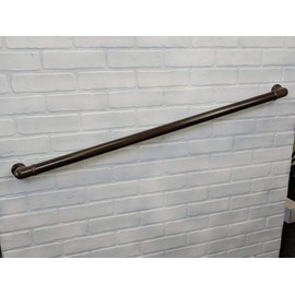 Aluminum Handrail Direct CHR 6' Handrail Section with Returns - Speckled Walnut - Easy to Install Stair Hand Rails - USA Made, ADA Compliant Porch Railing - Hand Rail for Outdoor & Indoor Steps