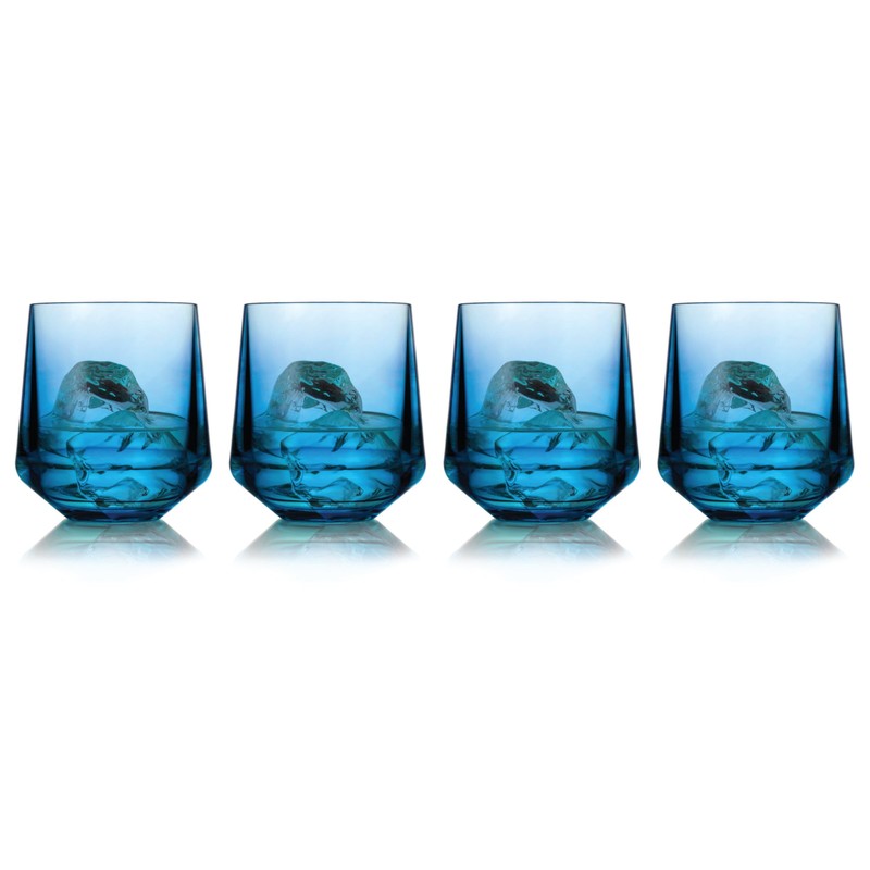 Drinique Stemless Unbreakable Tritan Wine Glasses, 12 oz (Set of