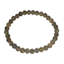 Perlen Stein Armband, Labradorit Kugel Armband 6 mm, Edelstein Armschmuck