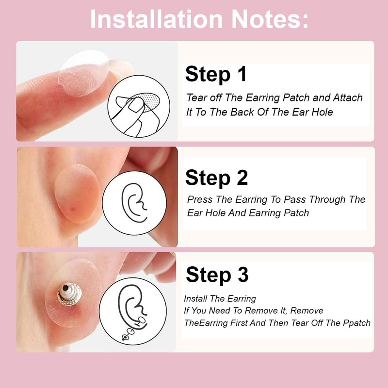 Pack of 400 Earrings, Masking Sport, Transparent PE Ear Tips