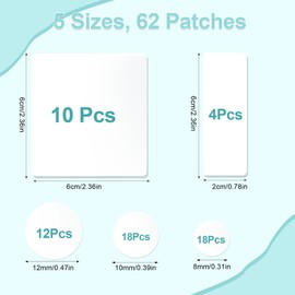 62 Hydrocolloid Patches Set, 14 Large Pimple Patches, 48 Round Acne Patches for Face Body, Invisible Spot Patches Waterproof Breathable, Day and Night Use