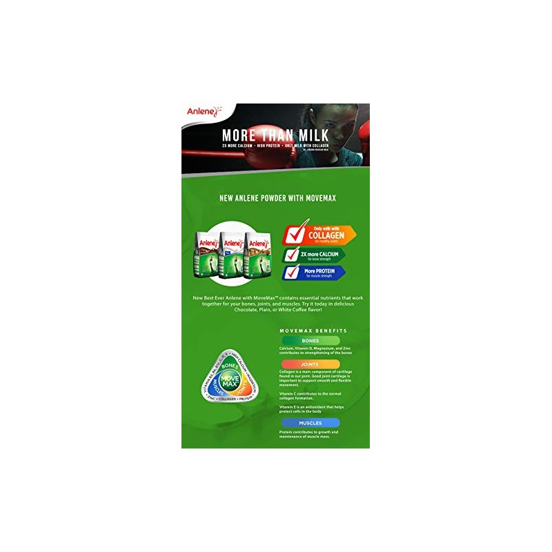 Anlene Plain Vanilla Powdered Milk Drink 600g