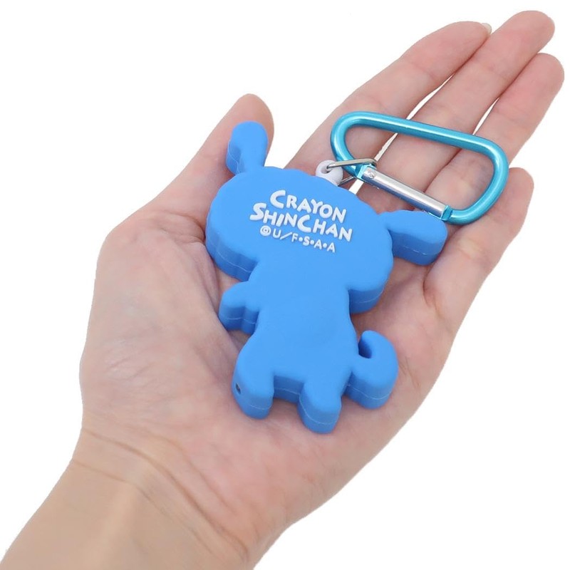 Crayon Shin-chan [Bag Charm] Light Keychain with Reel / Shiro