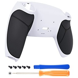 Carcasa Trasera Rediseñada con Goma en Agarre Compatible con eXtremeRate RISE Remap Kit para ps5 Mando-No Incluye Control y RISE Remap Board(Negro... 