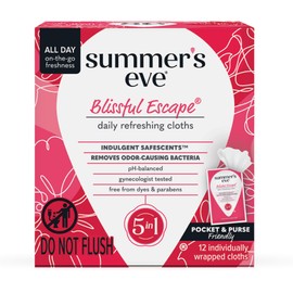 Summer's Eve Summer's Eve Blissful Escape Daily Refreshing Feminine Wipes, Removes Odor, pH Balanced, 12 Count, 1 Pack