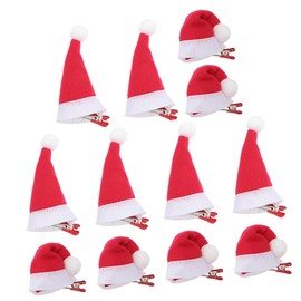 BELLIFFY 12pcs Christmas Hat Hair Clips for Girls Cute Hair Accessories Lightweight Comfortable for Daily Wear Parties and Festive Occasions